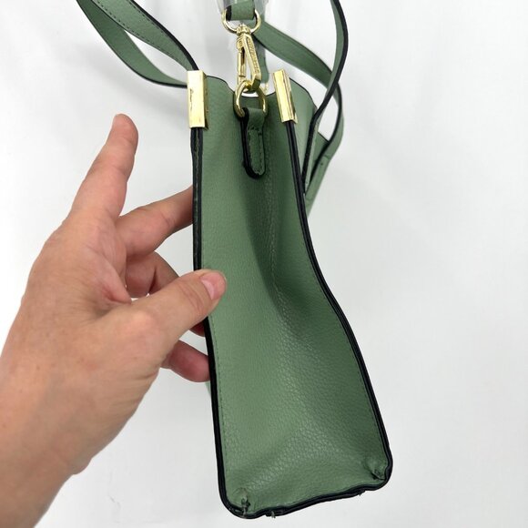 NWOT Steve Madden Basil Green Mini Tote Bag Crossbody 3 Compartment - Picture 8 of 12